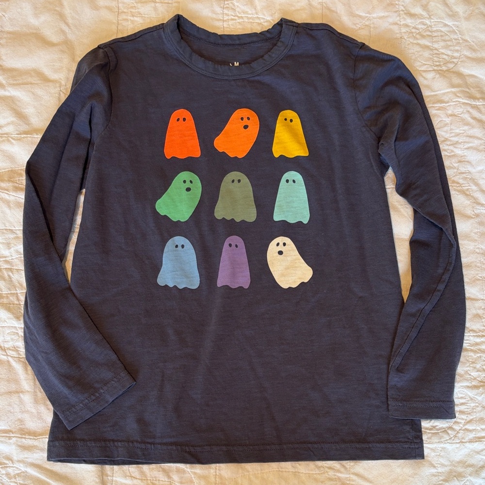 Primary Rainbow Ghosts Long Sleeve Tee